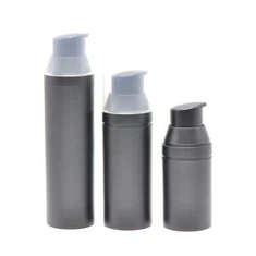 Schwarzen kosmetische luftlose Flasche
